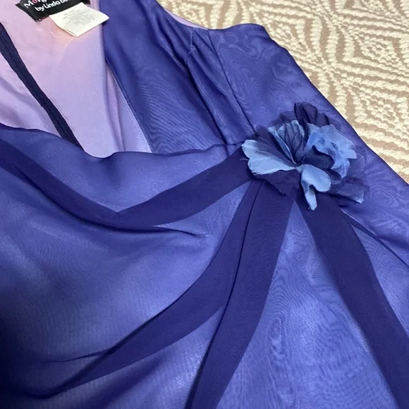 Morgan and Co. by Linda bernell size 8 bridesmaids dress blue periwinkle - Picture 5 of 9